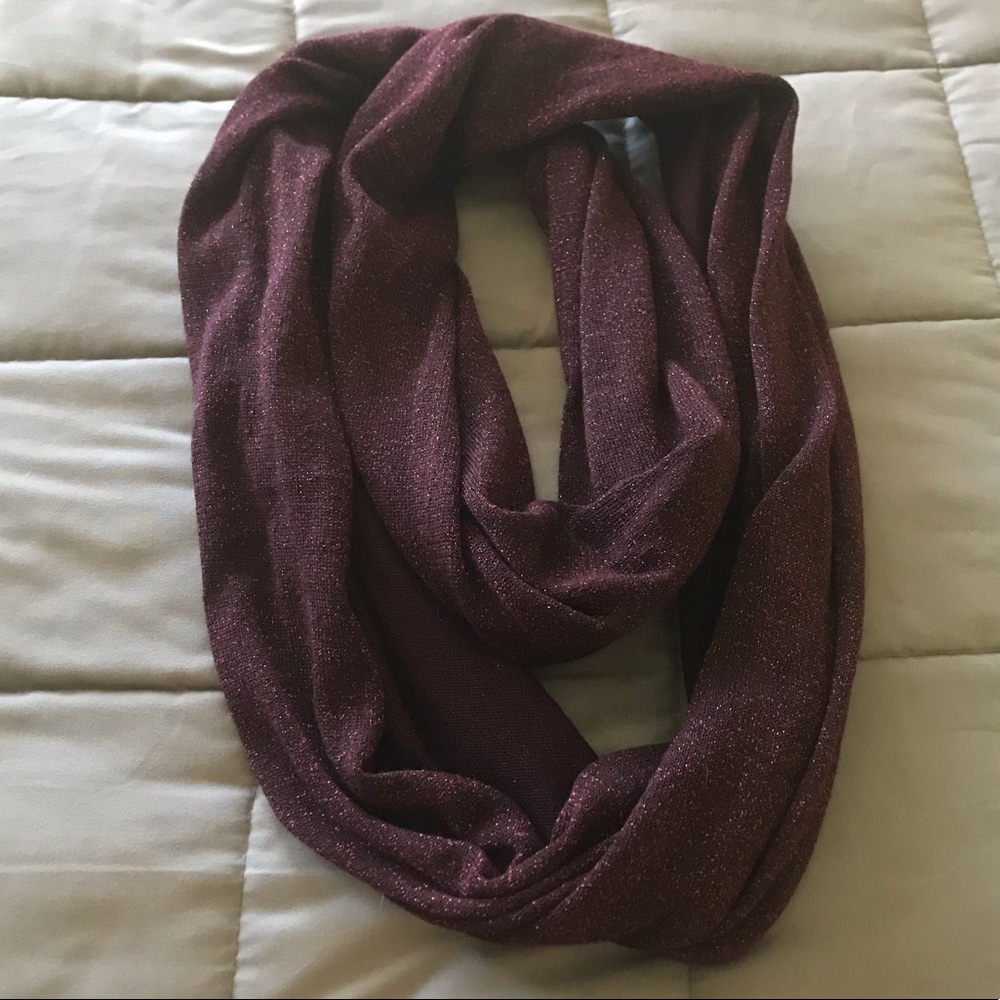 Maroon sparkly infinity scarf